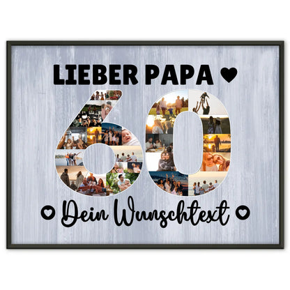 Personalisiertes Poster Wunschtext 60 Geburtstag Papa