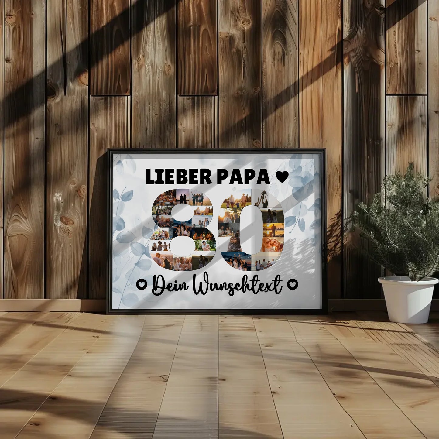 Personalisiertes Poster Wunschtext 80 Geburtstag Papa