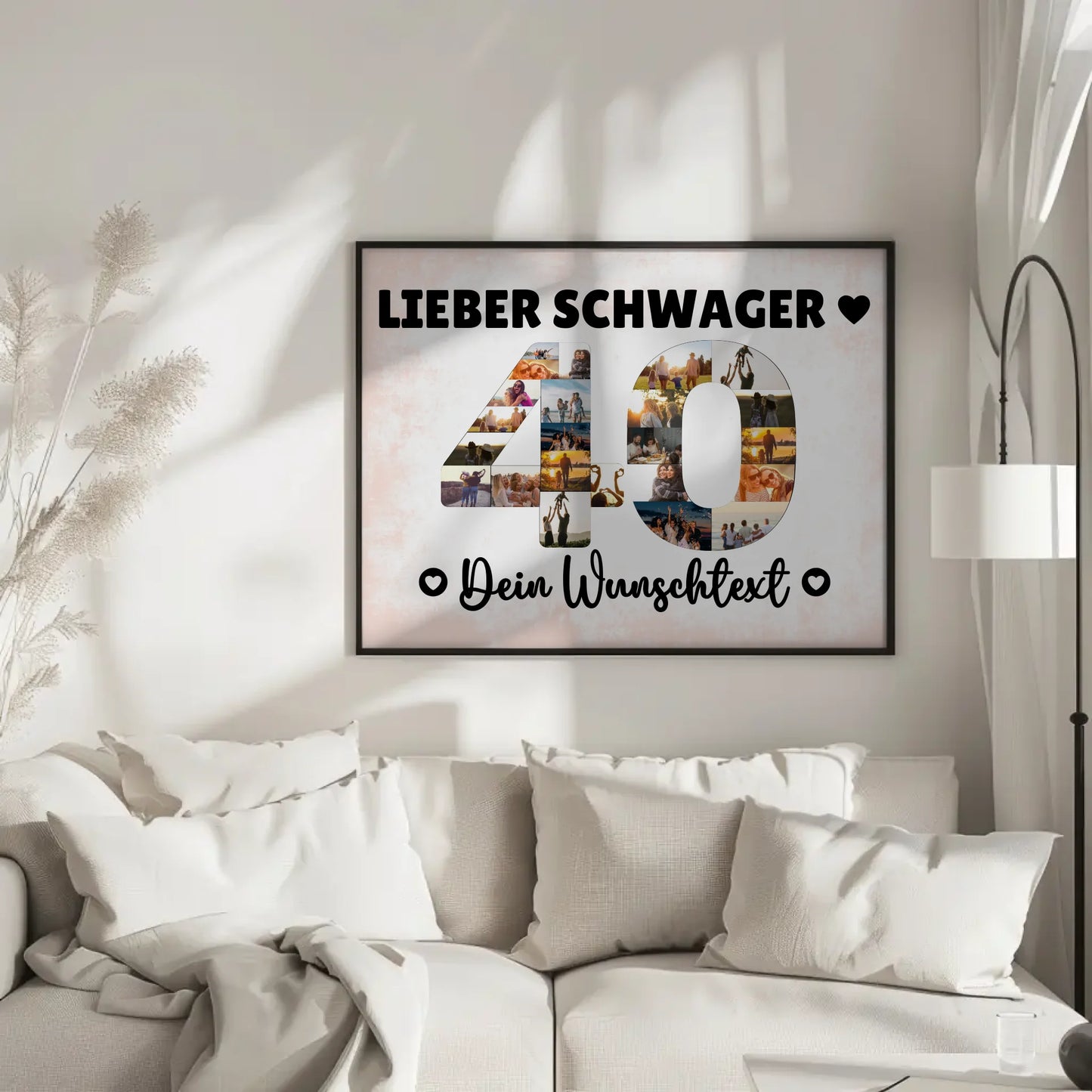 Personalisiertes Poster Wunschtext 40 Geburtstag Schwager