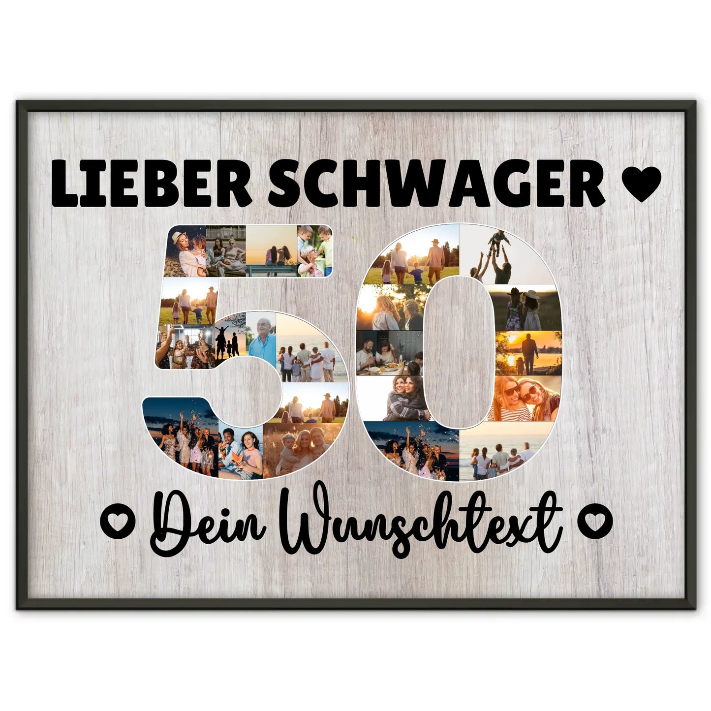 Personalisiertes Poster mit Wunschtext zum 50 Geburtstag Schwager