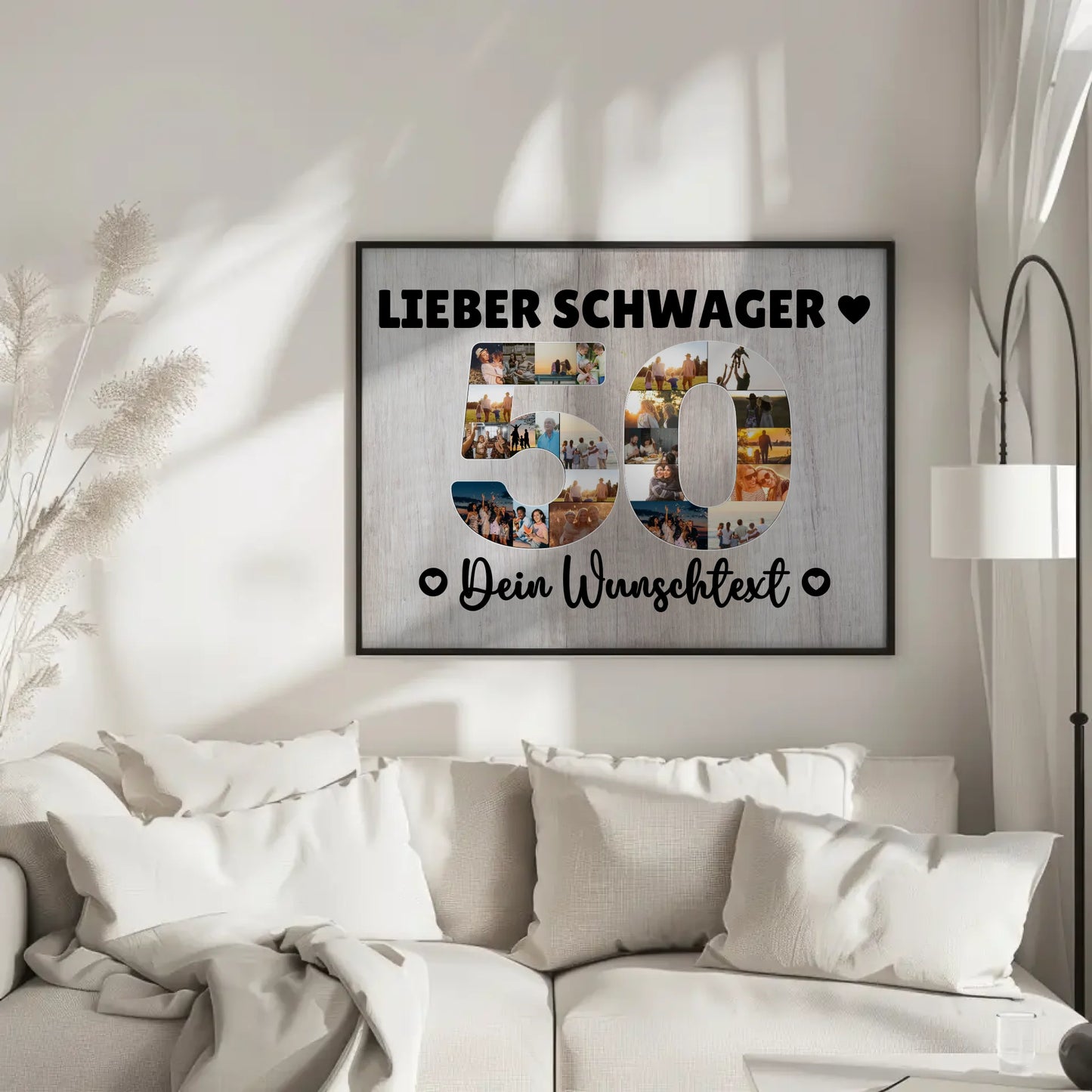 Personalisiertes Poster mit Wunschtext zum 50 Geburtstag Schwager