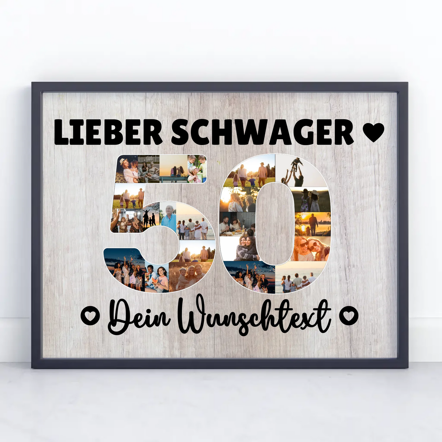 Personalisiertes Poster mit Wunschtext zum 50 Geburtstag Schwager