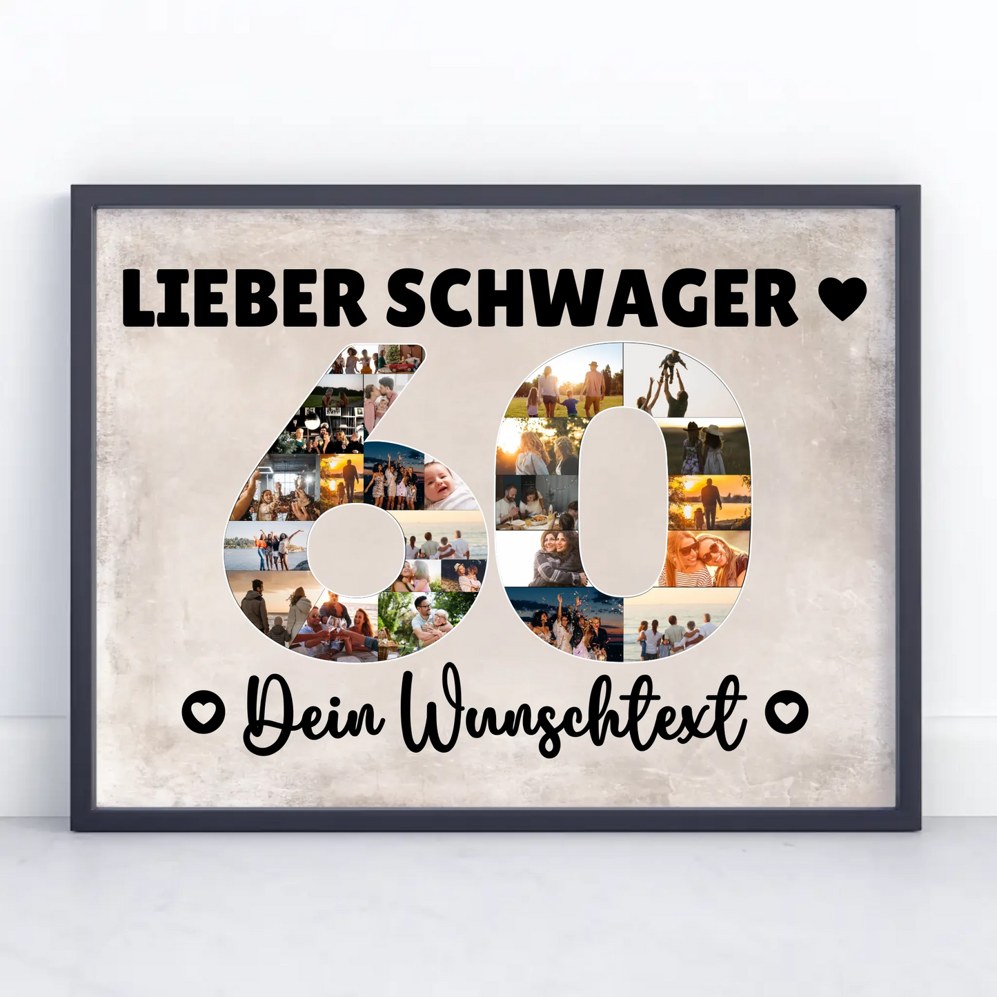 Personalisiertes Poster Wunschtext 60 Geburtstag Schwager