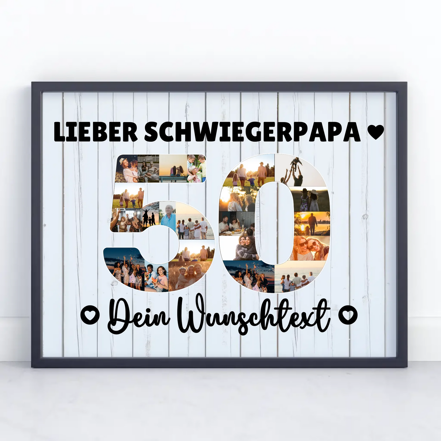 Personalisiertes Poster Wunschtext 50 Geburtstag Schwiegerpapa
