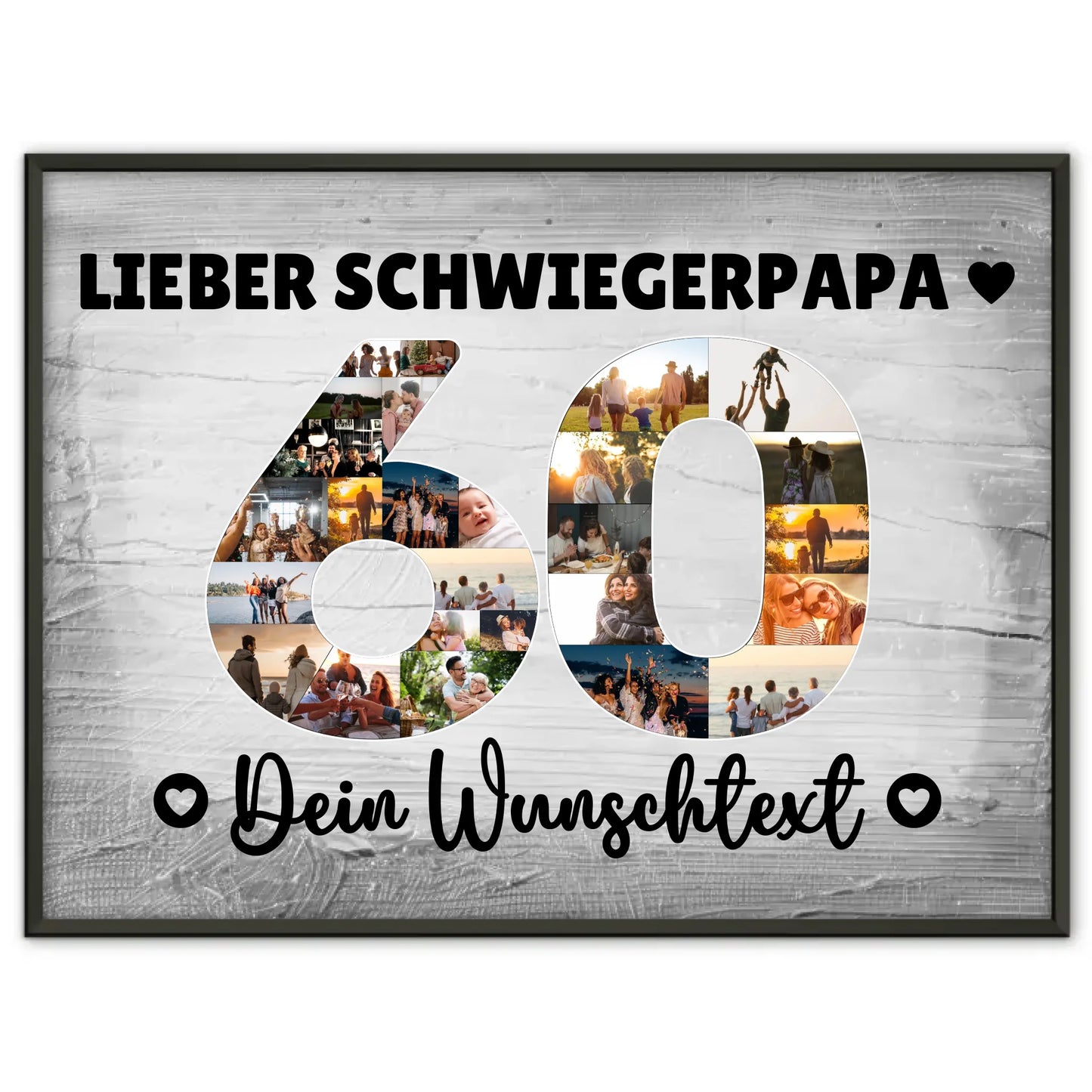 Personalisiertes Poster Wunschtext 60 Geburtstag Schwiegerpapa