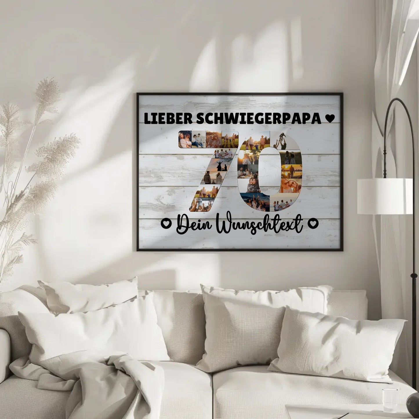 Personalisiertes Poster Wunschtext 70 Geburtstag Schwiegerpapa