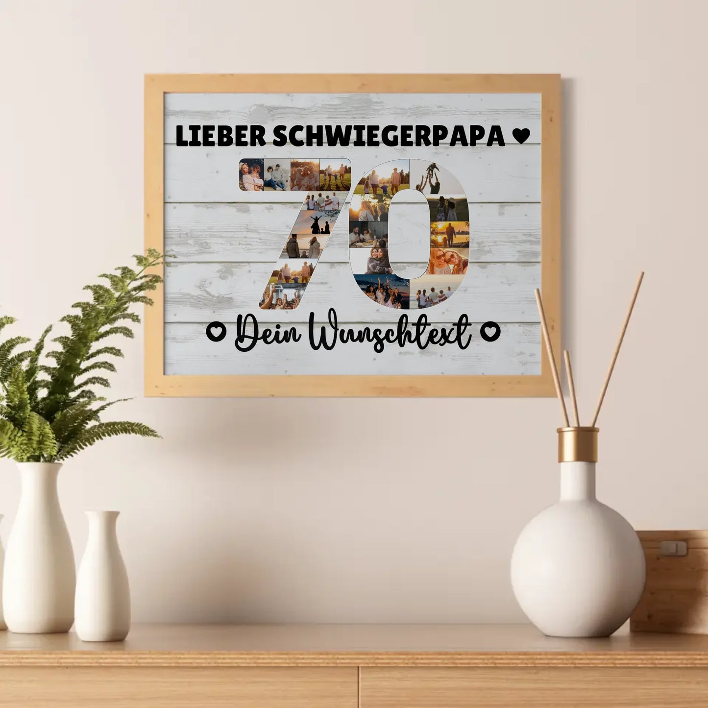 Personalisiertes Poster Wunschtext 70 Geburtstag Schwiegerpapa