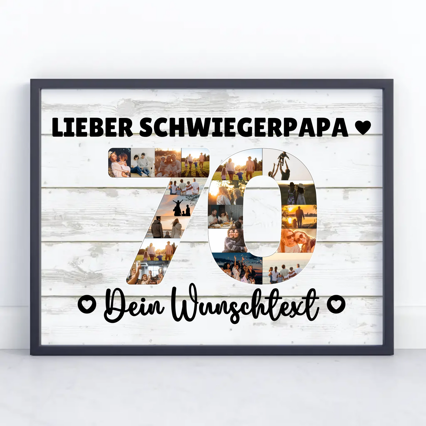 Personalisiertes Poster Wunschtext 70 Geburtstag Schwiegerpapa