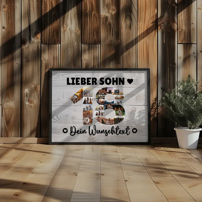 Personalisiertes Poster mit Wunschtext zum 18 Geburtstag Sohn