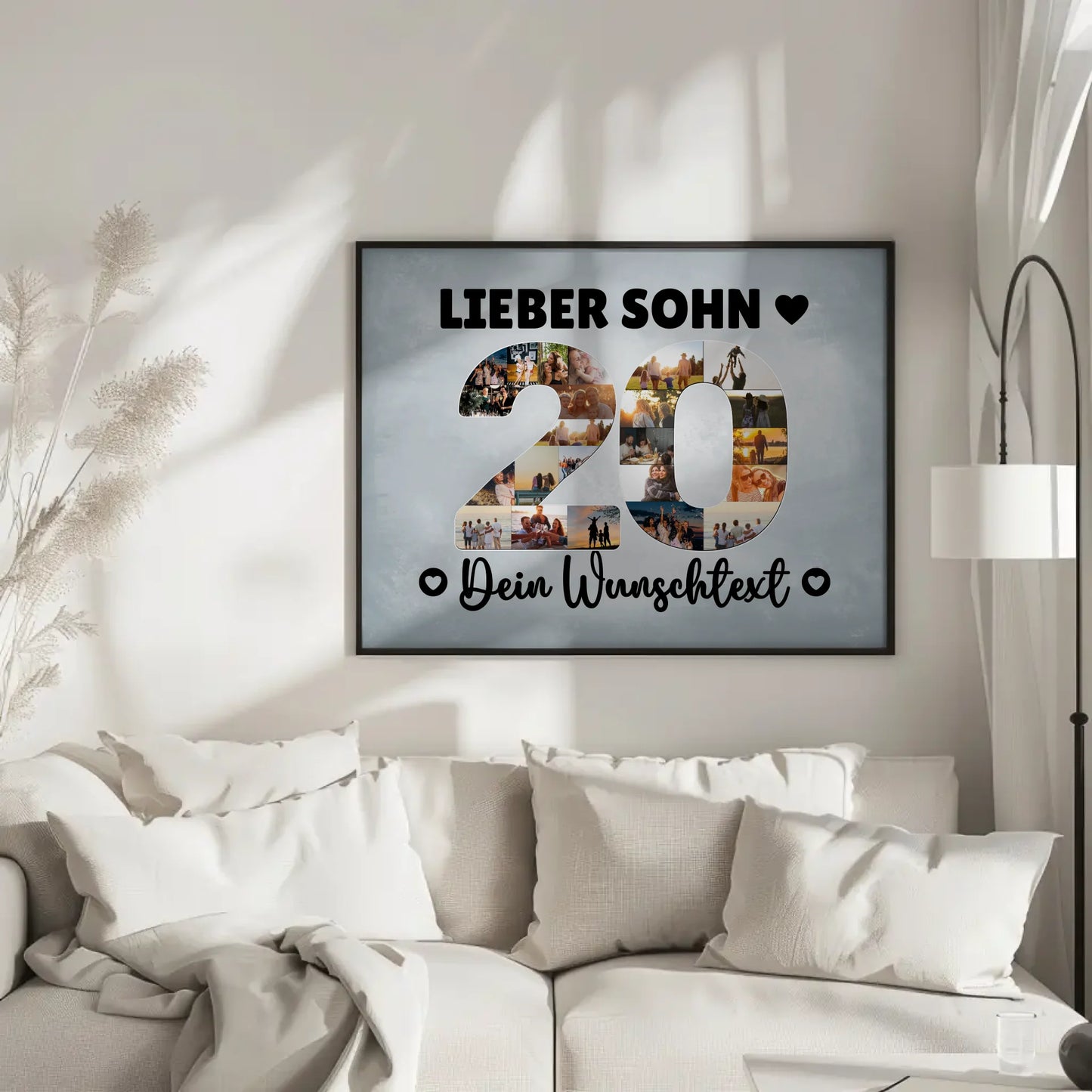 Personalisiertes Poster mit Wunschtext zum 20 Geburtstag Sohn