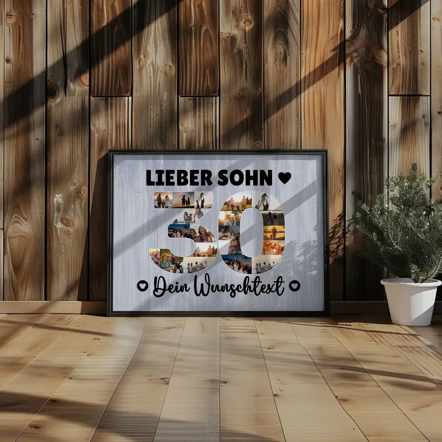 Personalisiertes Poster Wunschtext 30 Geburtstag Sohn Geschenk