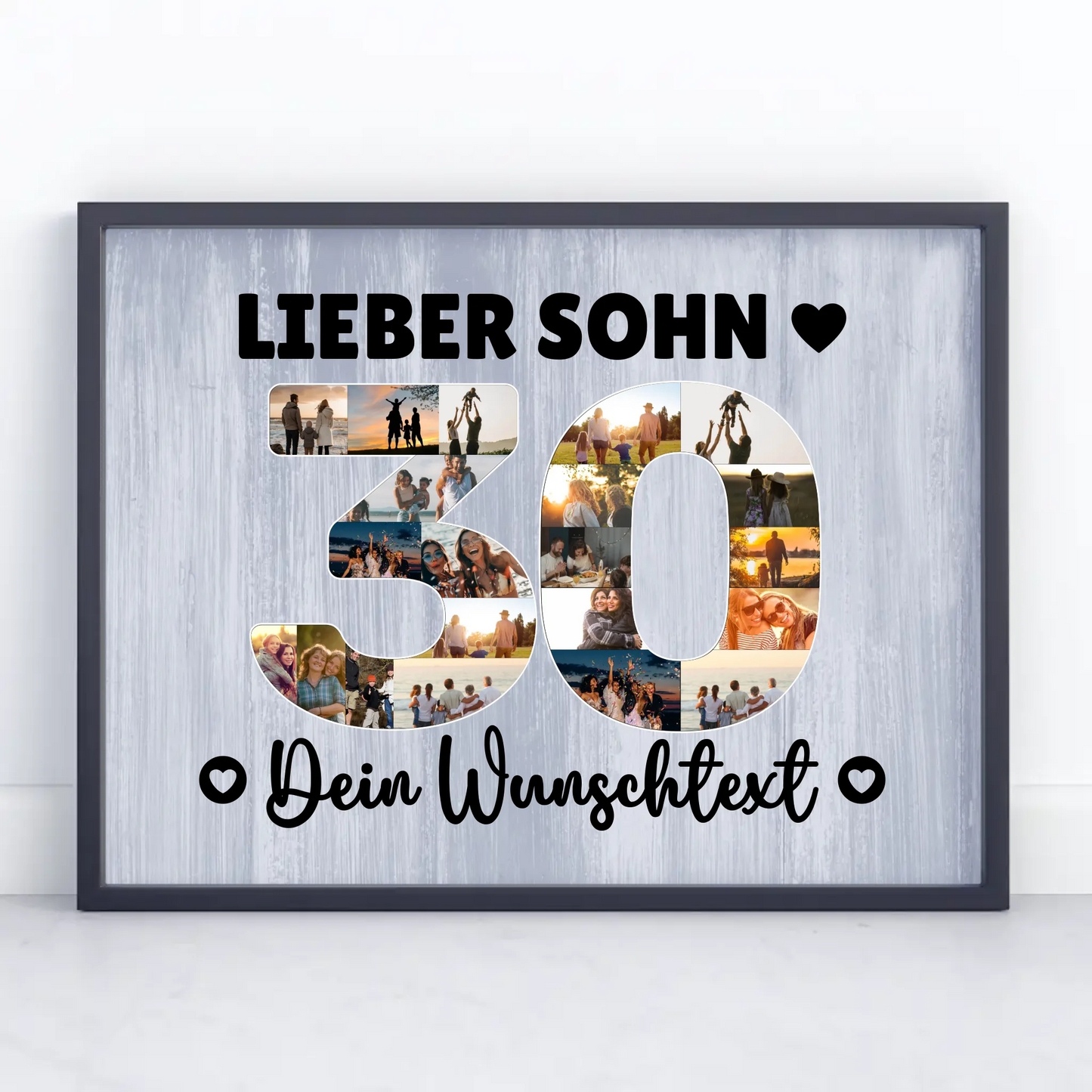 Personalisiertes Poster Wunschtext 30 Geburtstag Sohn Geschenk