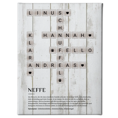 Personalisierte Fotoleinwand Definition Neffe Kreuzworträtsel