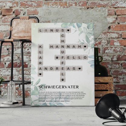 Personalisierte Fotoleinwand Definition Schwiegervater Kreuzworträtsel