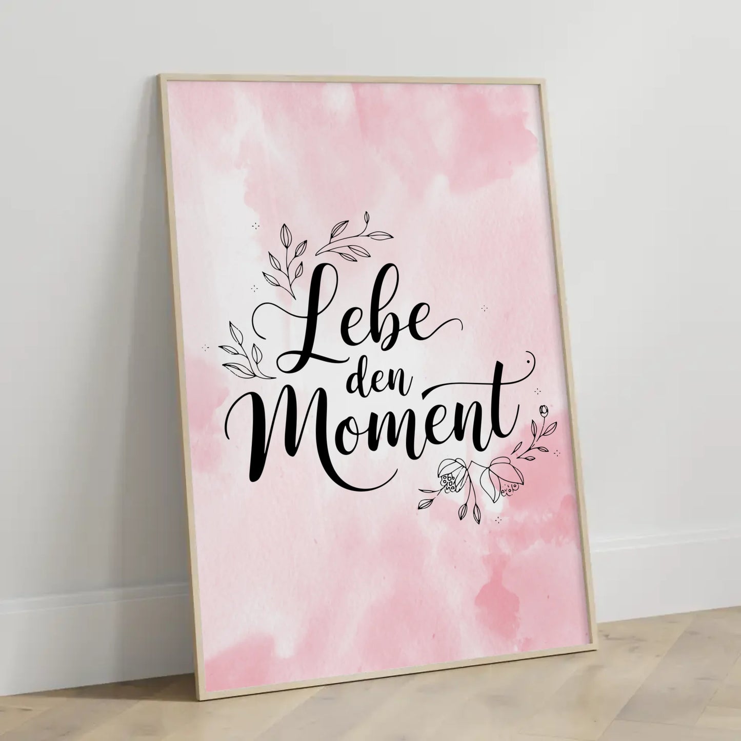 Spruchposter Lebe den Moment personalisiert als Geschenk