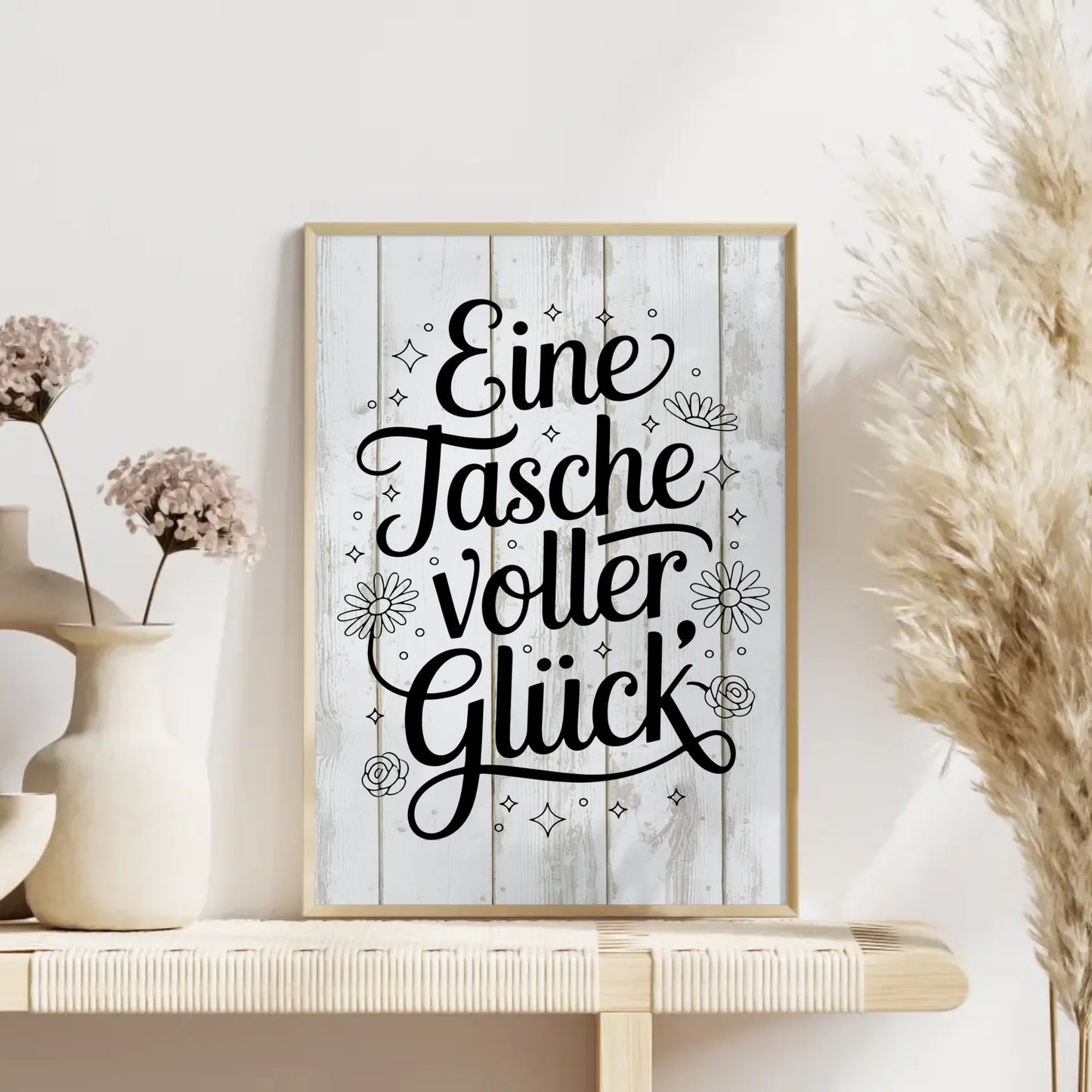 Poster mit Spruch Eine Tasche voller Glück für jeden Anlass
