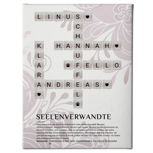 Seelenverwandte Definition Bild Leinwand Kreuzworträtsel Geschenk