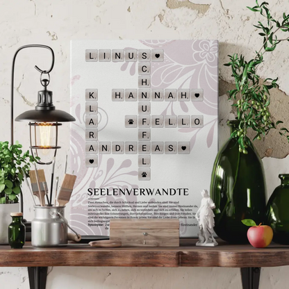 Seelenverwandte Definition Bild Leinwand Kreuzworträtsel Geschenk