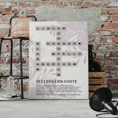 Seelenverwandte Definition Bild Leinwand Kreuzworträtsel Geschenk