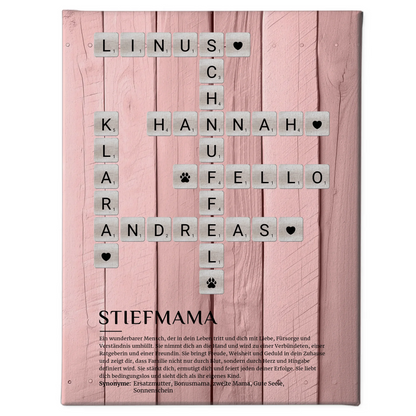 Stiefmama Definition Bild Leinwand Kreuzworträtsel Geschenk
