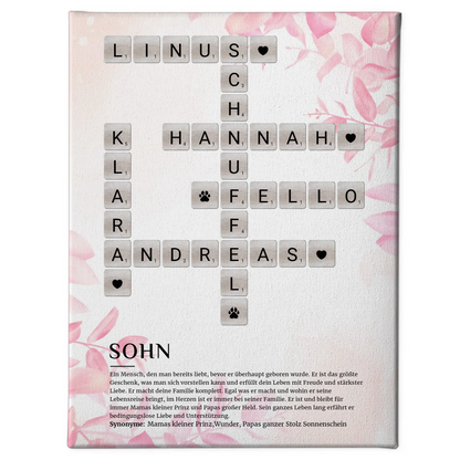Sohn Definition Bild Leinwand Kreuzworträtsel Geschenkideen