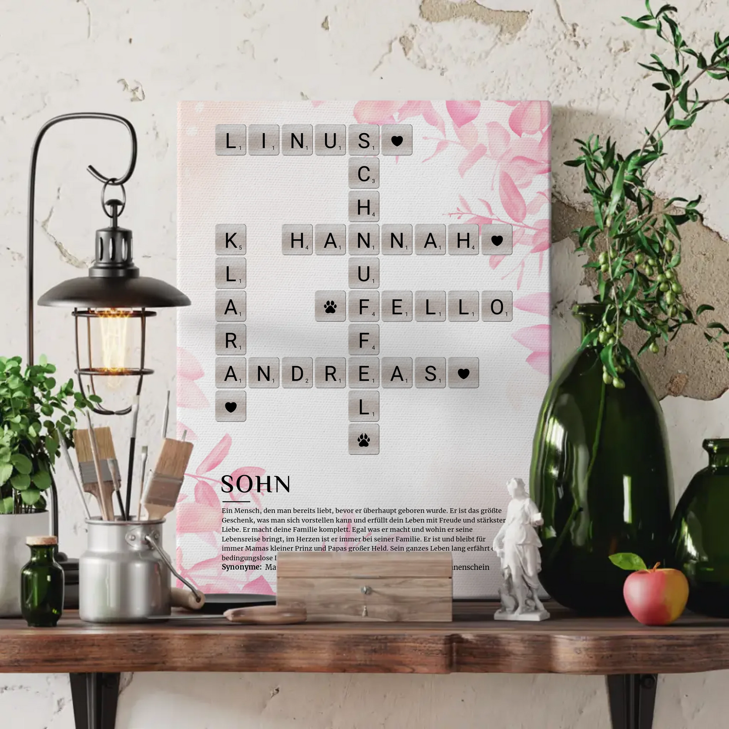 Sohn Definition Bild Leinwand Kreuzworträtsel Geschenkideen