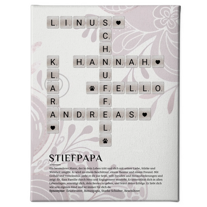 Stiefpapa Definition Bild Leinwand Kreuzworträtsel Geschenk