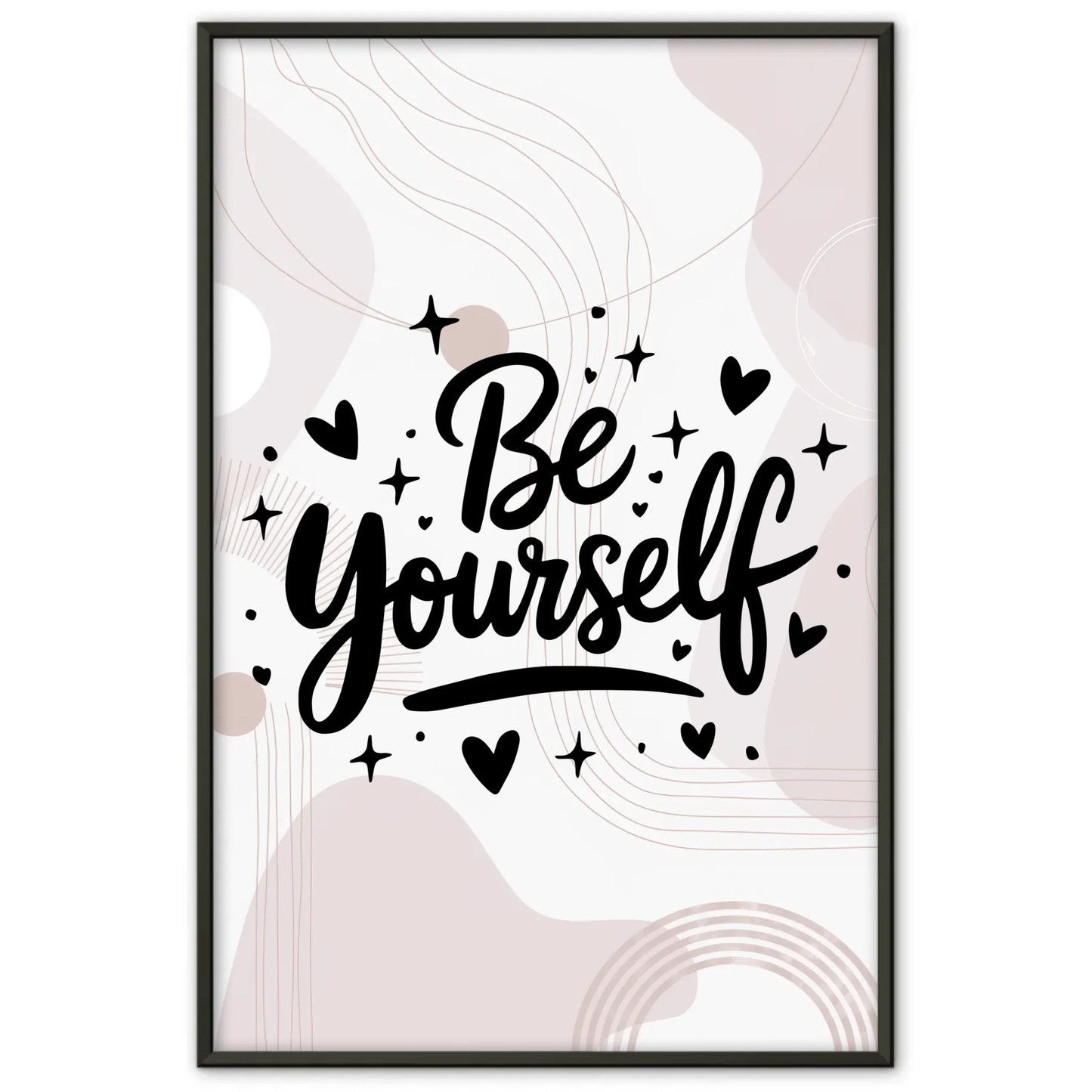 Spruchposter Be yourself personalisierte Wandgestaltung
