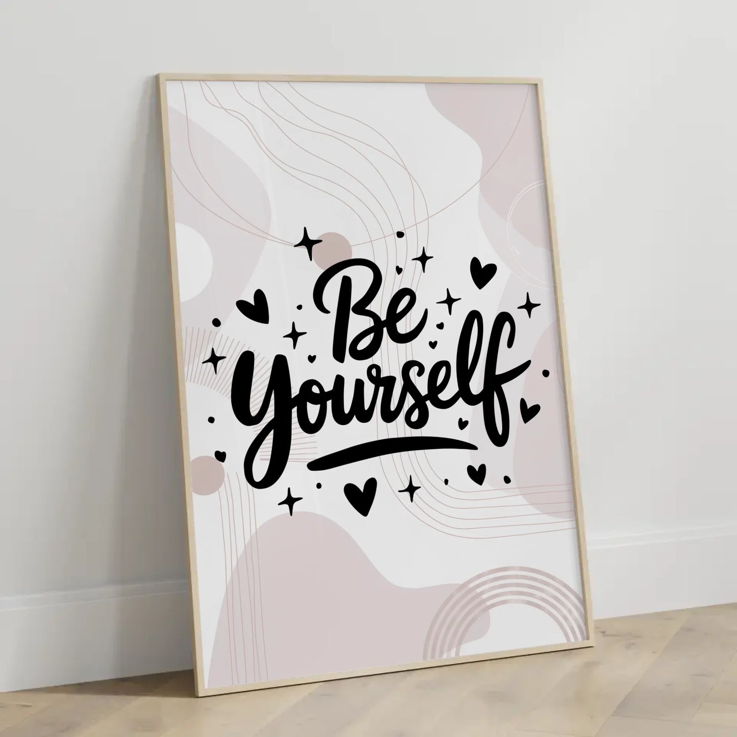 Spruchposter Be yourself personalisierte Wandgestaltung