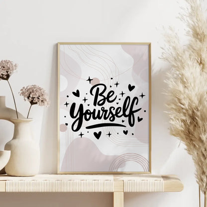 Spruchposter Be yourself personalisierte Wandgestaltung