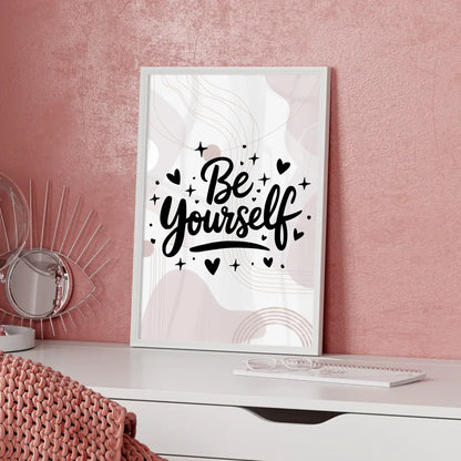 Spruchposter Be yourself personalisierte Wandgestaltung