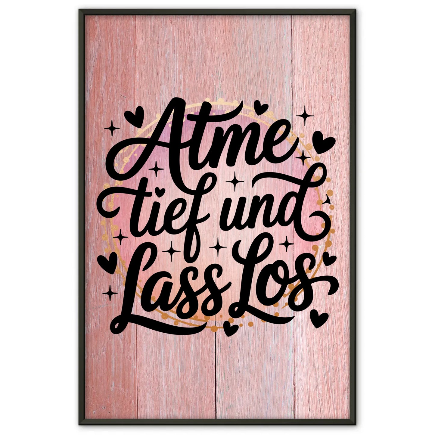Personalisiertes Poster Spruch Atme tief und lass los