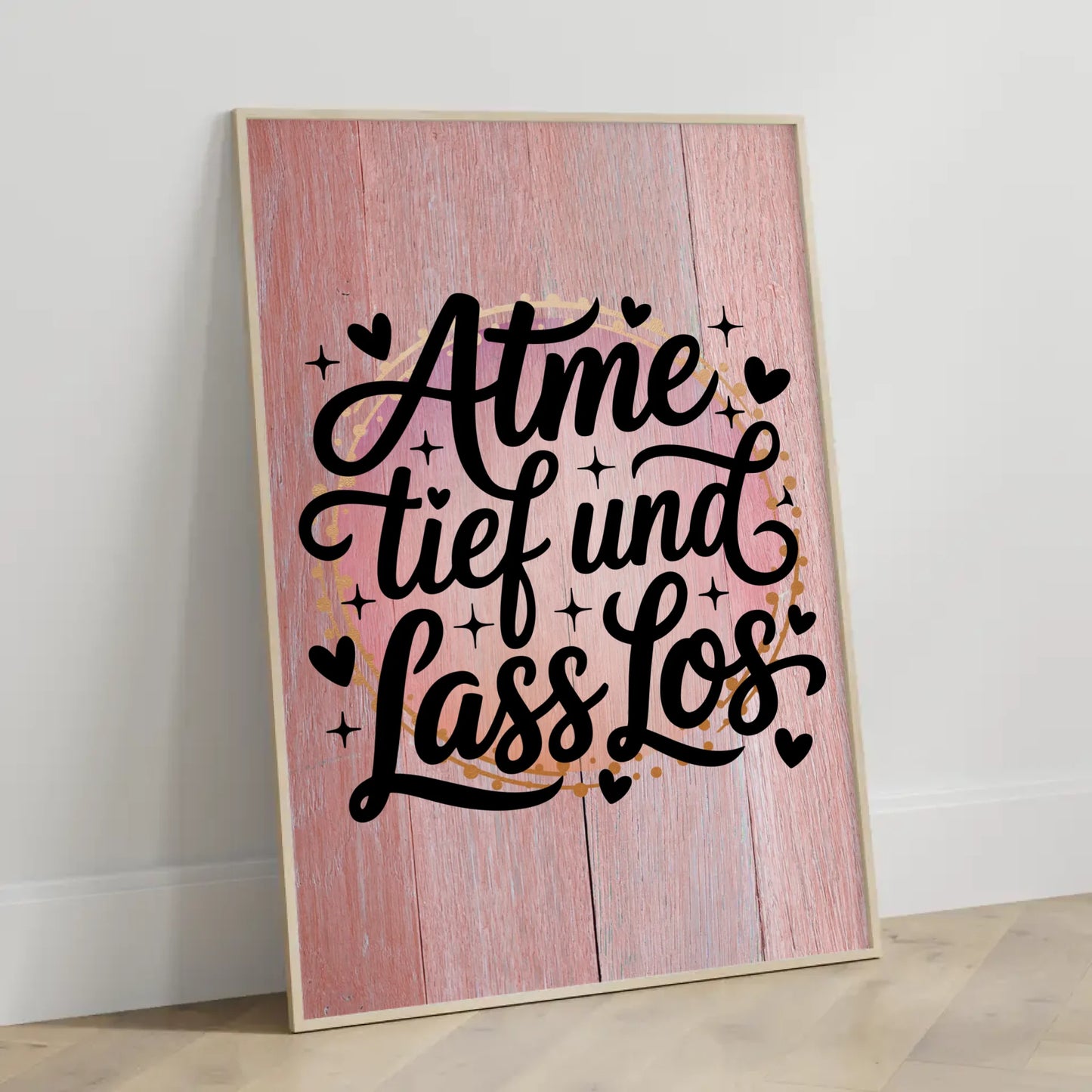 Personalisiertes Poster Spruch Atme tief und lass los