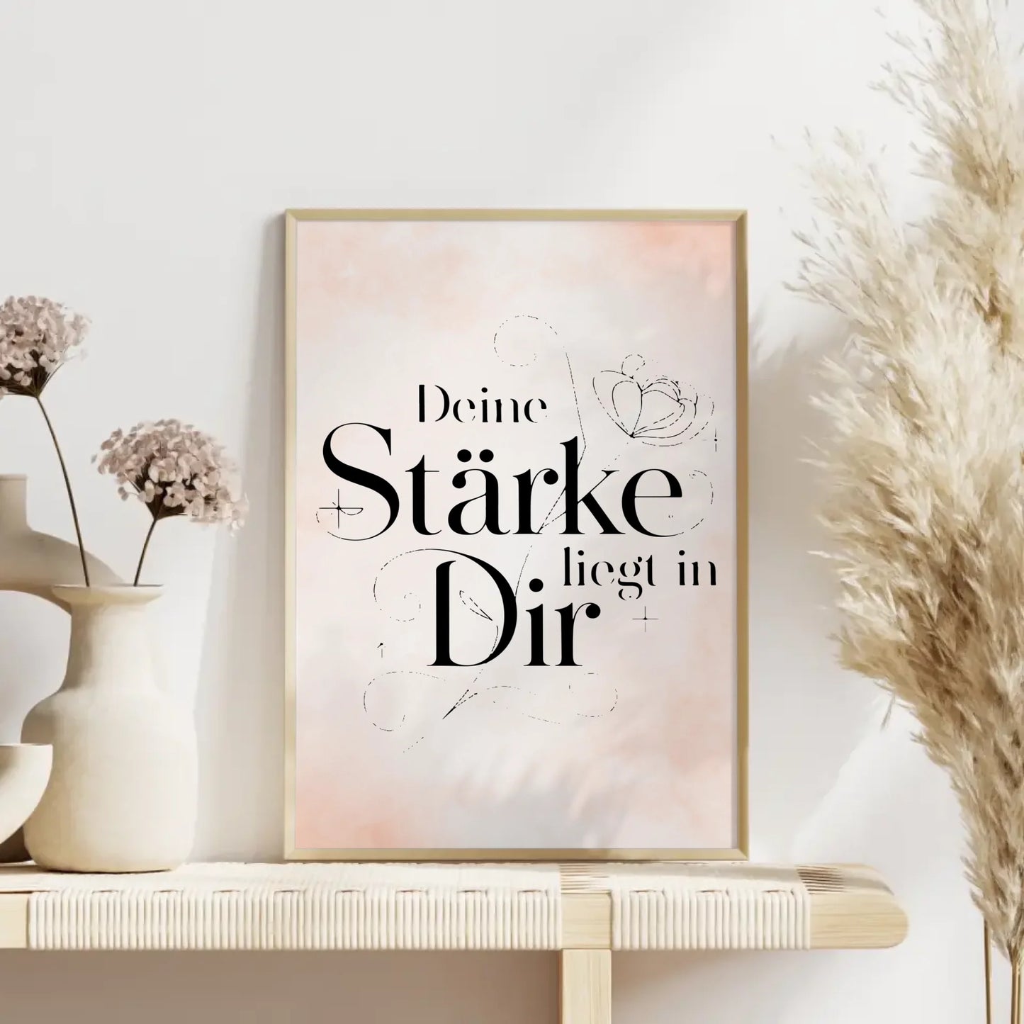 Poster Spruch Deine Stärke liegt in dir für dein Zuhause