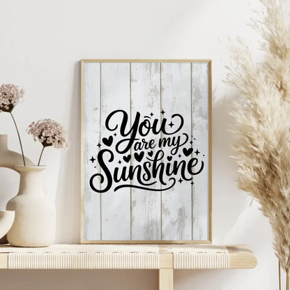 Sprüche Poster You are my sunshine personalisierte Geschenke