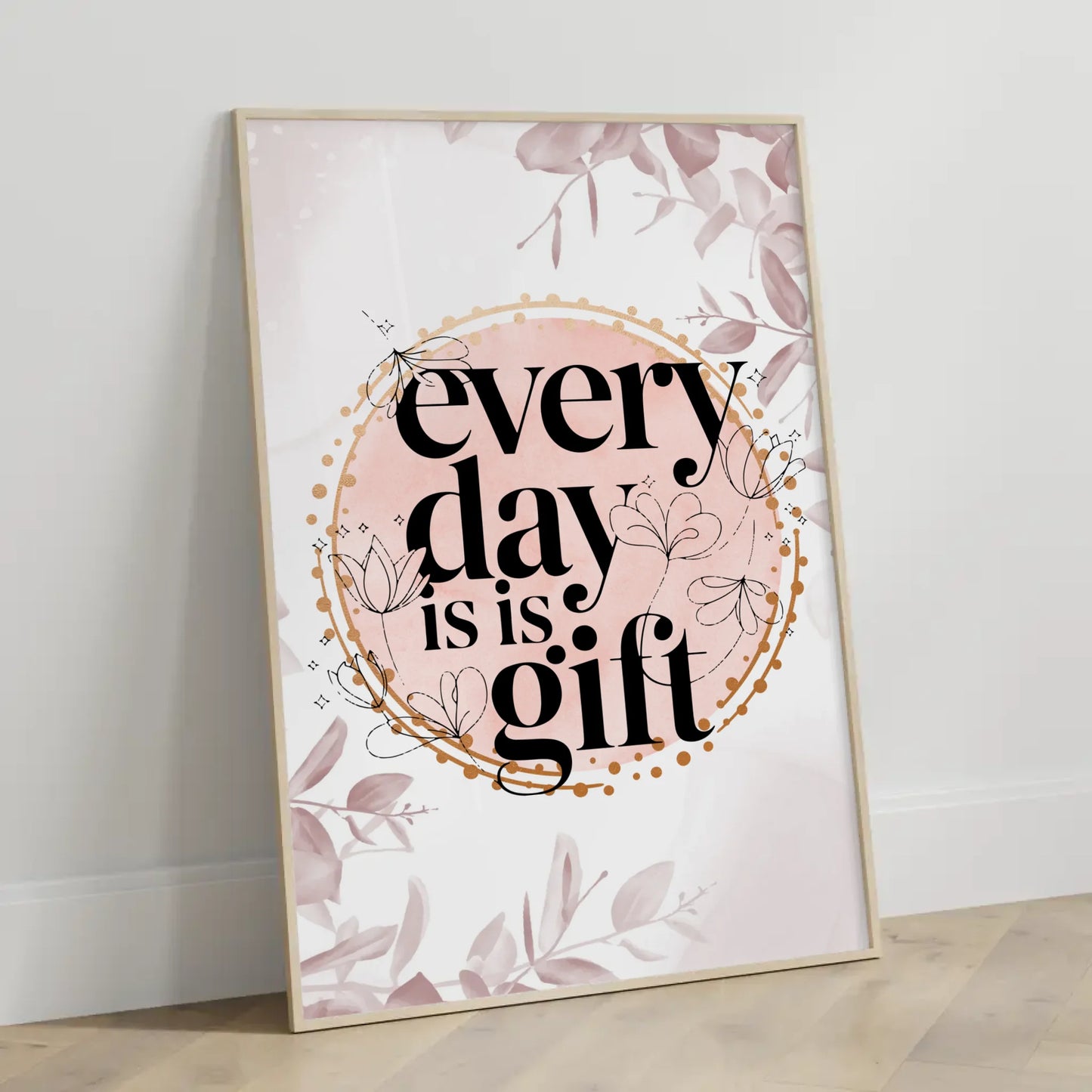 Spruchposter Every day is a gift personalisierte Geschenke