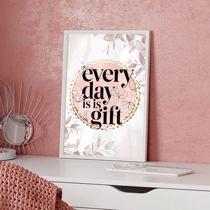 Spruchposter Every day is a gift personalisierte Geschenke