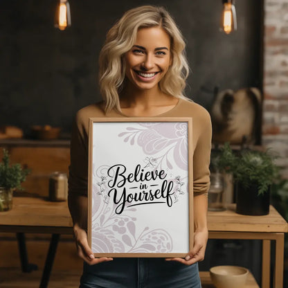 Sprüche Poster Believe in yourself personalisierte Wanddeko