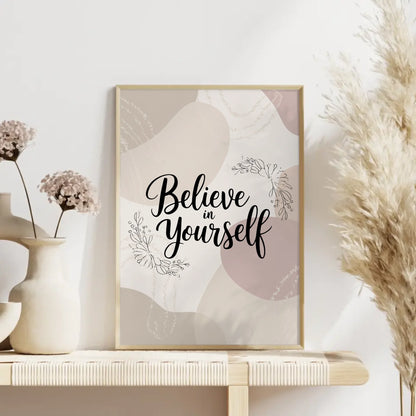 Poster Mit Spruch Believe in yourself Persönliches Geschenk