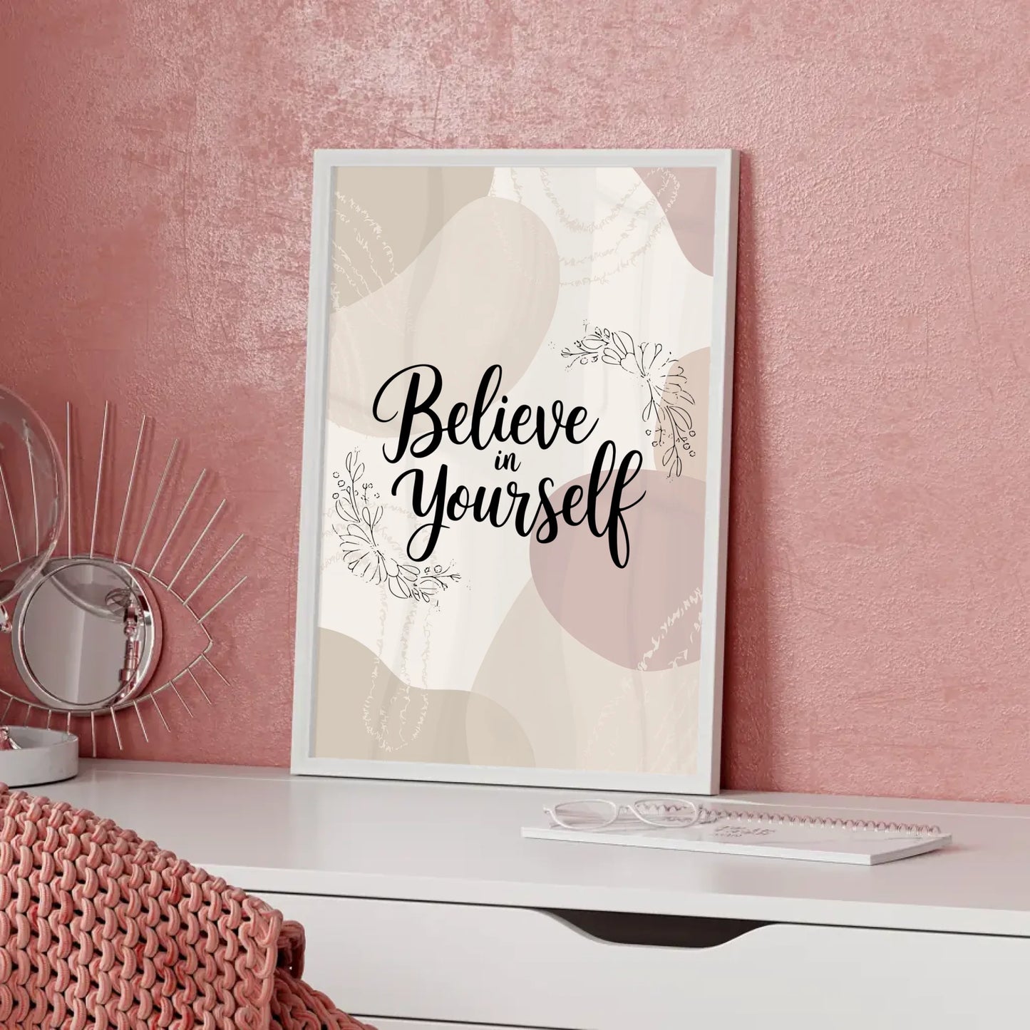 Poster Mit Spruch Believe in yourself Persönliches Geschenk