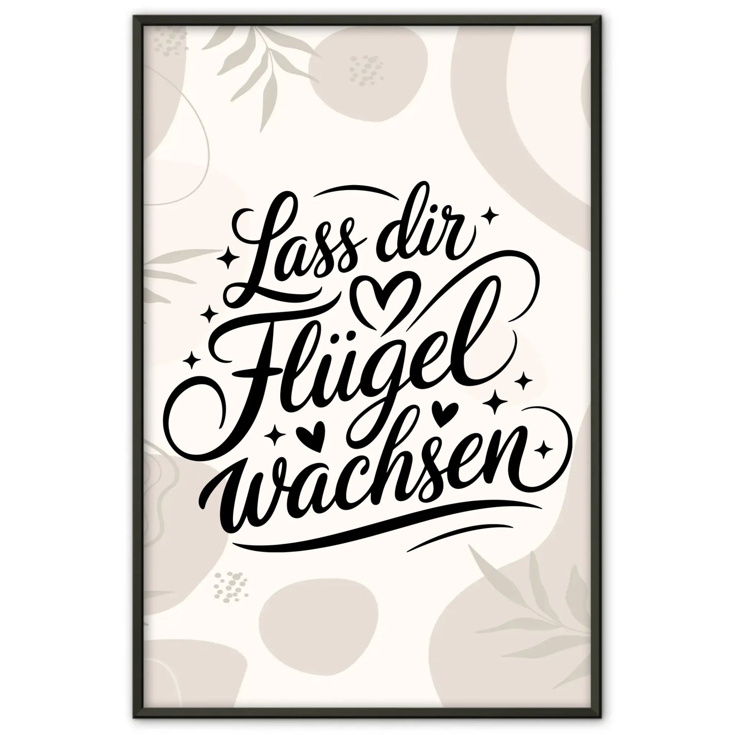 Spruchposter Lass dir Flügel wachsen personalisierte Geschenke