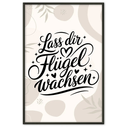 Spruchposter Lass dir Flügel wachsen personalisierte Geschenke