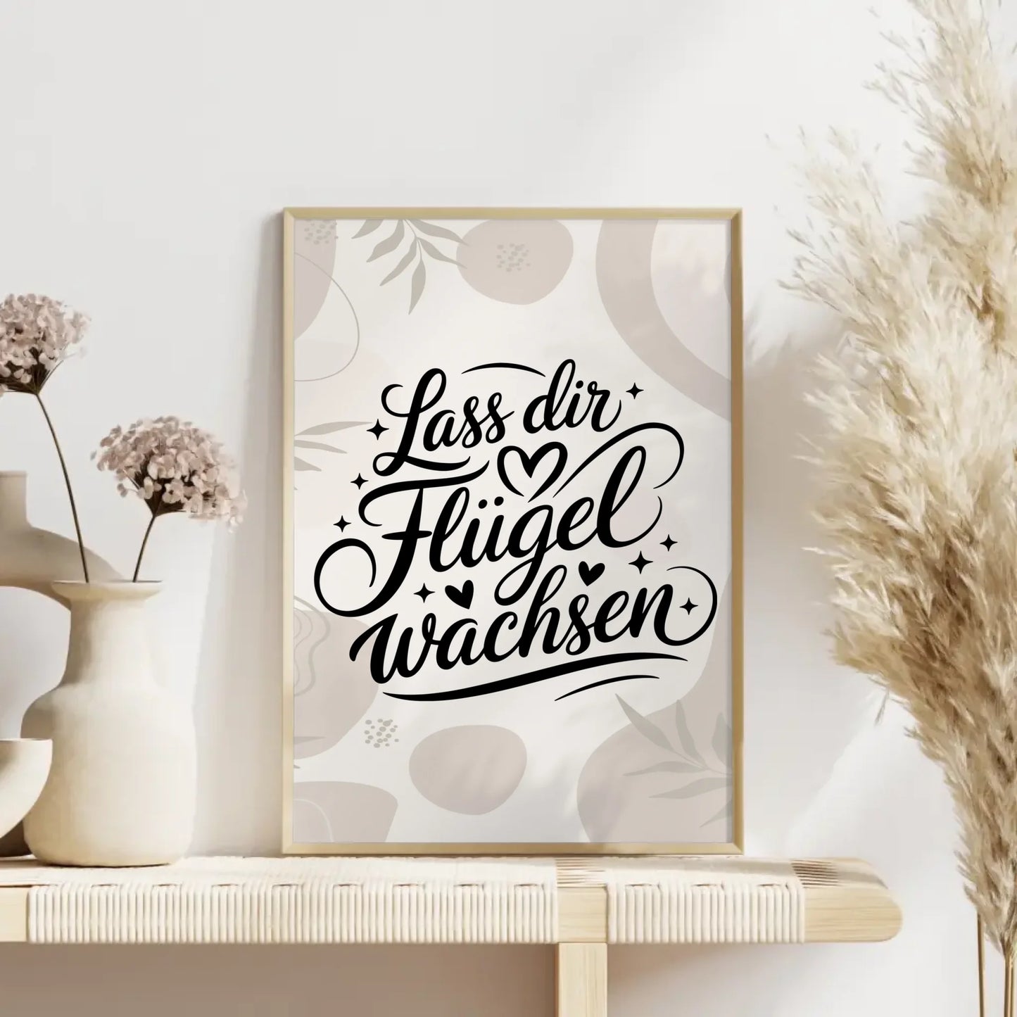 Spruchposter Lass dir Flügel wachsen personalisierte Geschenke
