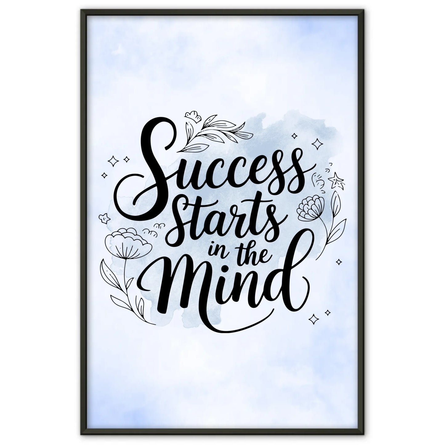 Spruchposter Success starts in the mind für persönliche Geschenke