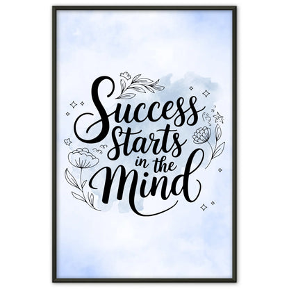 Spruchposter Success starts in the mind für persönliche Geschenke
