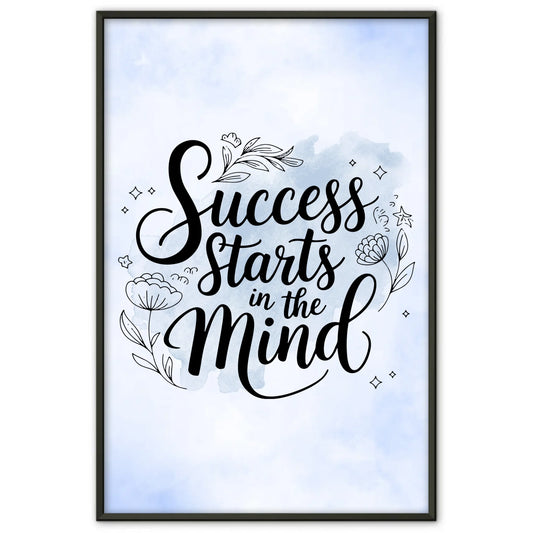 Spruchposter Success starts in the mind für persönliche Geschenke