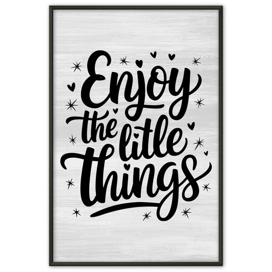 Sprüche Poster Enjoy the little things personalisiert