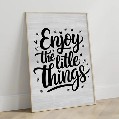 Sprüche Poster Enjoy the little things personalisiert