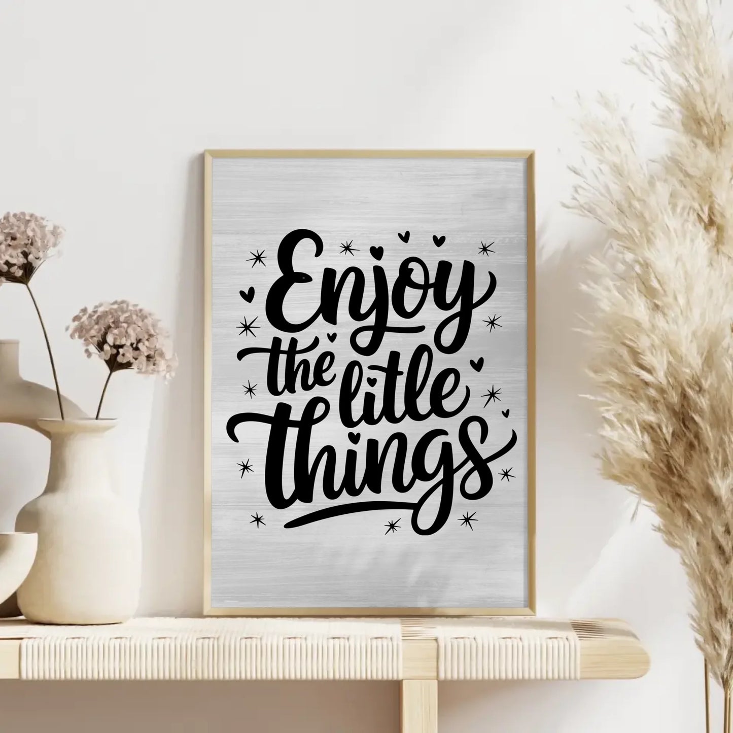 Sprüche Poster Enjoy the little things personalisiert