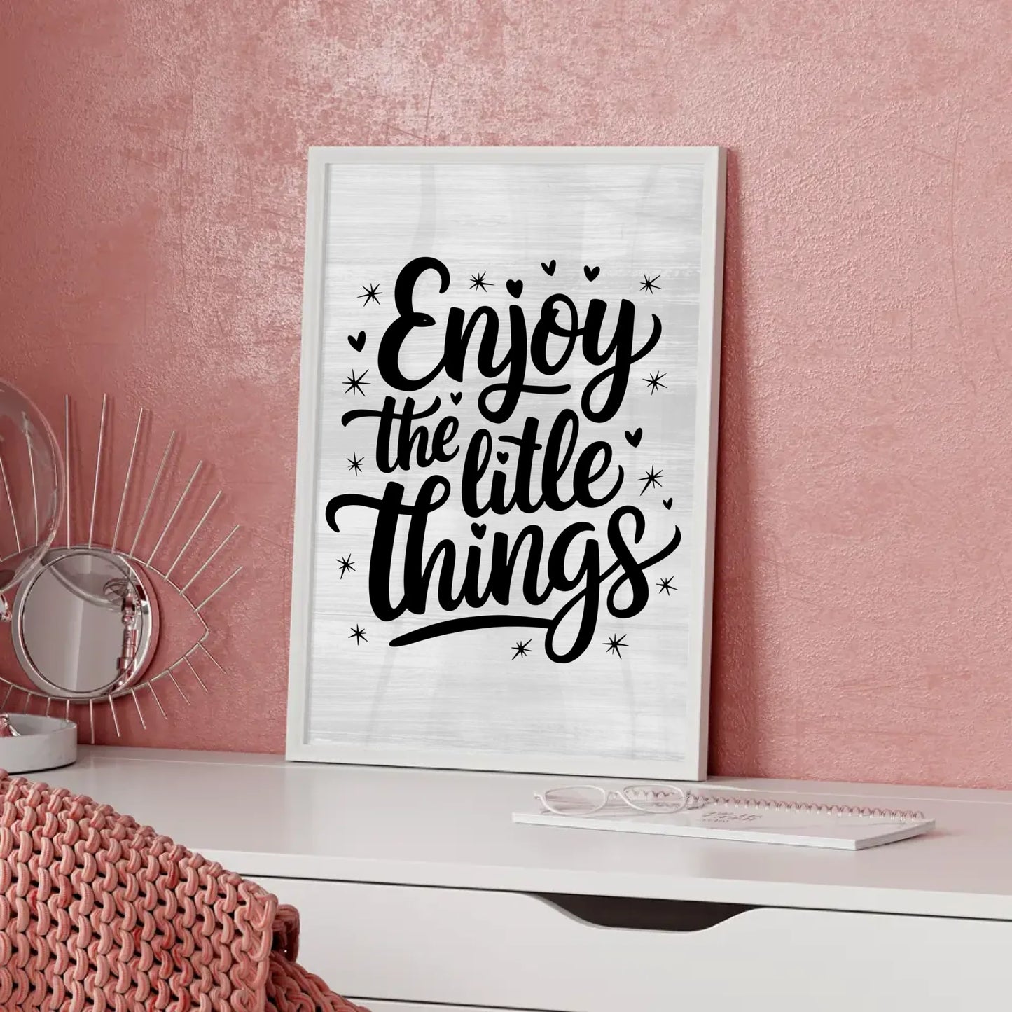 Sprüche Poster Enjoy the little things personalisiert